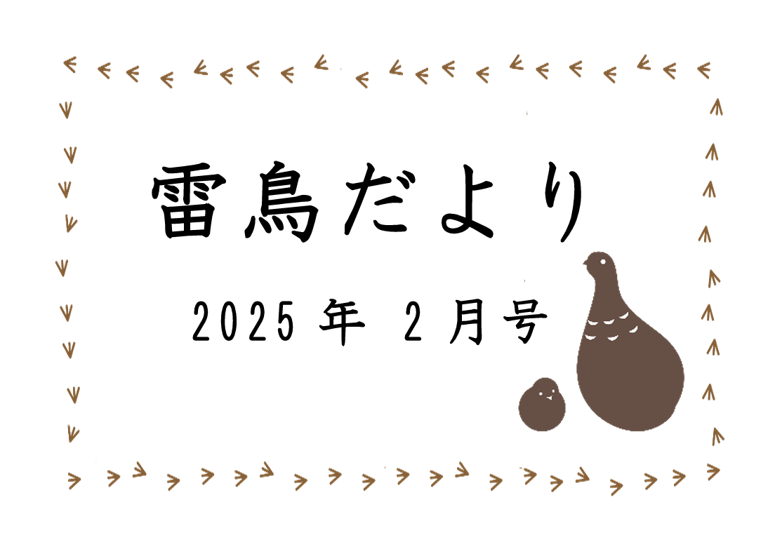 雷鳥だより　2025年2月号